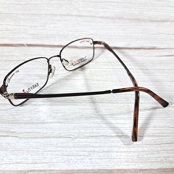 New EASY TWIST Eyeglass Frame, 360° Hinges, Lightweight Brown FLEXIBLE glasses - Picture 4 of 5